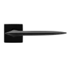 Ручка дверная GALACTIC S5 NERO-ST на квадратной розетке, цвет черный soft-touch, ЦАМ