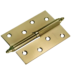 Петля карточная стальная разъемная MSN 100X70X2.5 AB R с подшипником правая, врезная на круглой оси, вес полотна до 40 кг, цвет бронза