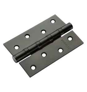 Петля карточная стальная MS 100X70X2.5-4BB BL универсальная, врезная на круглой оси, вес полотна до 40 кг, цвет черный