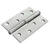 Петля карточная стальная разъемная MSND 100X70X2.5 SC L с подшипником левая, врезная на круглой оси, вес полотна до 40 кг, цвет матовый хром
