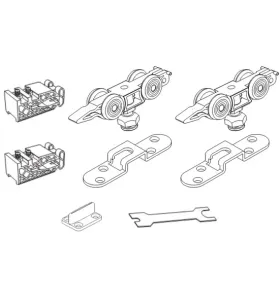 Комплект ролики-стопор STABLE SET V-2 160KG, вес полотна до 160 кг