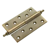 Петля карточная латунная разъемная MB 120X80X3.5 AB R C правая с короной, верзная на круглой оси, вес полотна до 60 кг, цвет античная бронза