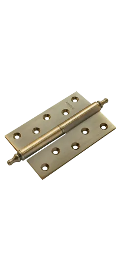 Петля карточная латунная разъемная MB 120X80X3.5 AB R C правая с короной, верзная на круглой оси, вес полотна до 60 кг, цвет античная бронза