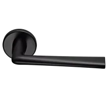 Ручка дверная THE FORCE R5 NERO раздельная на круглой розетке, цвет черный, ЦАМ
