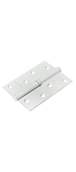 Петля карточная стальная разъемная MSND 100X70X2.5 W L с подшипником левая, врезная на круглой оси, вес полотна до 40 кг, цвет белый