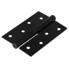 Петля карточная стальная разъемная MSND 100X70X2.5 BL L с подшипником левая, врезная на круглой оси, вес полотна до 40 кг, цвет черный