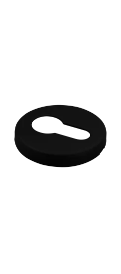 накладка на ключевой цилиндр LUX-KH-R5 NERO-ST круглая, цвет черный soft-touch