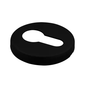 накладка на ключевой цилиндр LUX-KH-R5 NERO-ST круглая, цвет черный soft-touch