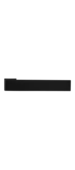Ручка дверная HORIZONT-SM NERO-ST с невидимой квадратной розеткой, цвет черный soft-touch, ЦАМ