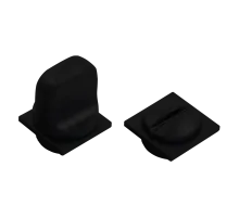 Завертка сантехническая LUX-WC-SM NERO-ST на квадратной невидимой розетке цвет черный soft-touch, ЦАМ
