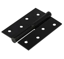 Петля карточная стальная разъемная MSND 100X70X2.5 BL R с подшипником правая, врезная на круглой оси, вес полотна до 40 кг, цвет черный