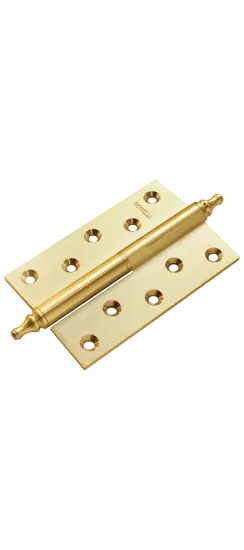 Петля карточная разъемная латунная MB 120X80X3.5 SG R C с короной правая,врезная, вес полотна до 60 кг, цвет матовое золото