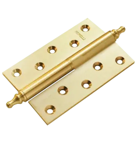 Петля карточная разъемная латунная MB 120X80X3.5 SG R C с короной правая,врезная, вес полотна до 60 кг, цвет матовое золото