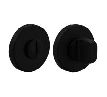Завертка сантехническая LUX-WC-R5 NERO-ST на круглой розетке цвет черный soft-touch, ЦАМ