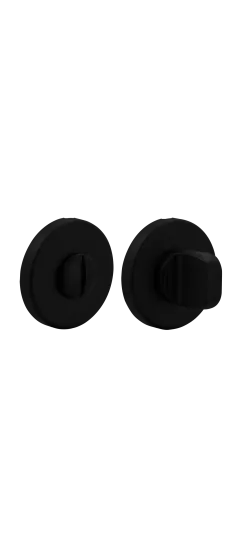Завертка сантехническая LUX-WC-R5 NERO-ST на круглой розетке цвет черный soft-touch, ЦАМ