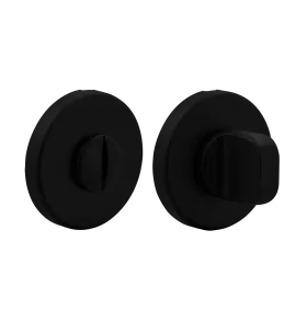 Завертка сантехническая LUX-WC-R5 NERO-ST на круглой розетке цвет черный soft-touch, ЦАМ