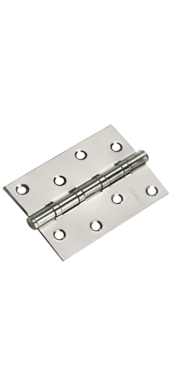 Петля карточная стальная MS 100X70X2.5-4BB PC универсальная, врезная на круглой оси, вес полотна до 40 кг, цвет хром
