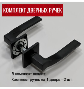 Дверные ручки RUCETTI RAP 27 SLIM-S BL Цвет - черный
