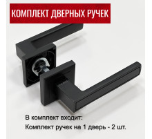 Дверные ручки RUCETTI RAP 23-S BL Цвет - черный