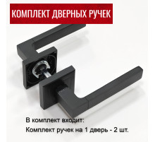 Дверные ручки RUCETTI RAP 16-S BL Цвет - черный