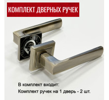 Дверные ручки RUCETTI RAP 14-S AB Цвет - Античная бронза