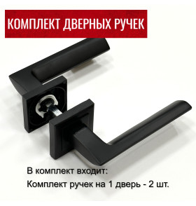 Дверные ручки RUCETTI RAP 21-S BL Цвет - черный