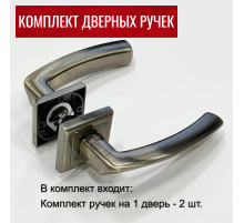 Дверные ручки RUCETTI RAP 11-S AB Цвет - Античная бронза