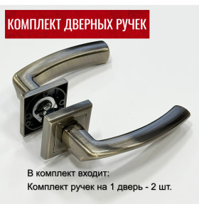 Дверные ручки RUCETTI RAP 11-S AB Цвет - Античная бронза