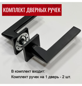 Дверные ручки RUCETTI RAP 30 SLIM-S BL Цвет - черный