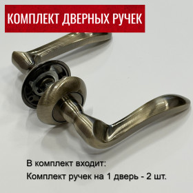 Дверные ручки RUCETTI RAP 10 AB Цвет - Античная бронза