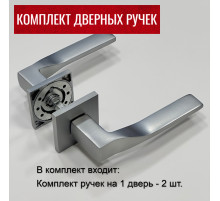 Дверные ручки RUCETTI RAP 27 SLIM-S SC Цвет - матовый хром