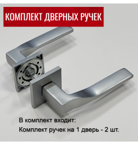 Дверные ручки RUCETTI RAP 27 SLIM-S SC Цвет - матовый хром