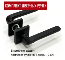 Дверные ручки RUCETTI RAP 24-S BL Цвет - черный