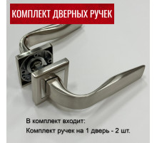 Дверные ручки RUCETTI RAP 15-S SN/CP Цвет - Белый никель/хром