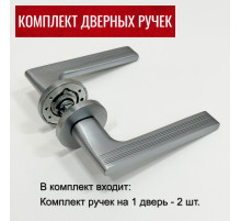 Комплект дверных ручек, Дверные ручки Rucetti RAP 26 SLIM-R SC цвет - матовый хром