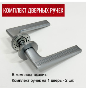 Комплект дверных ручек, Дверные ручки Rucetti RAP 26 SLIM-R SC цвет - матовый хром