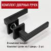 Дверные ручки RUCETTI RAP 22-S BL Цвет - черный