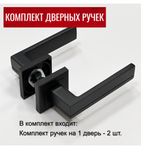 Дверные ручки RUCETTI RAP 22-S BL Цвет - черный