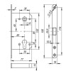 Магнитный замок RUCETTI RM1885 SC цвет - матовый хром